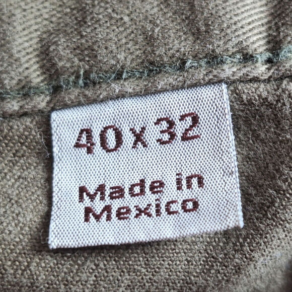 Carhartt Men's 40 x 32 Army Green "Relaxed Fit" Cargo Workwear Cotton Pants - Picture 3 of 6